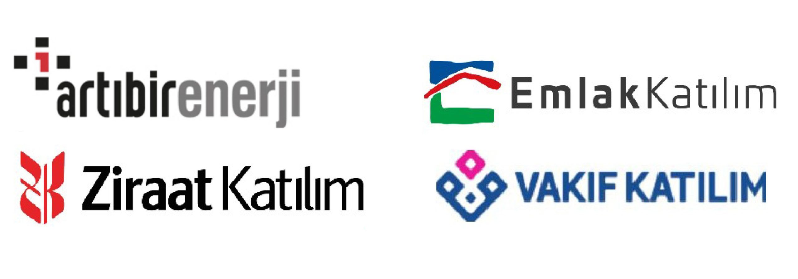 Artibir Enerji, Ziraat Katilim, Vakif Katilim and Emlak Katilim logos